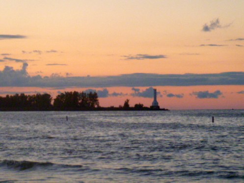 SunsetHuronLighthouse
