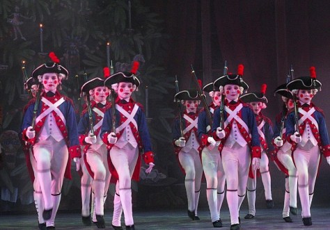 st/nutcrak Soldiers dancing during final dress rehearsal of the Washington Ballet's new production o